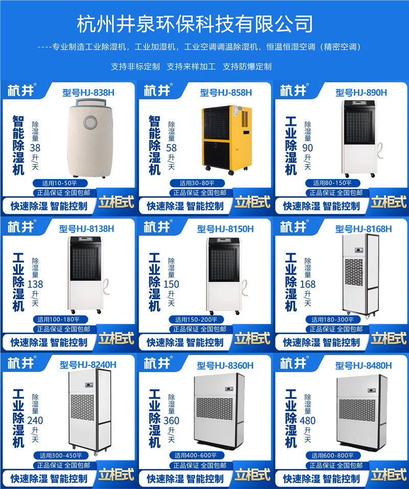 朝阳连雨天太潮湿？增加杭州井泉环保科技有限公司生产的杭井牌：CFZ-6／S 220V／50Hz 除湿量6kg／h防潮用除湿机来干燥环境
